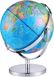 Globe, 720° Full Rotation Globe with Stand Desktop 12.5 Inch Adult Kids Explore Clear Text Marking