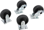 Global Industrial 6" Caster Set for Job Site Boxes, HD Polypropylene, 2 Rigid/2 Swivel