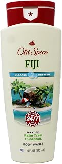 Old Spice Body Wash Fiji, Scent of Palm Tree + Coconut, Cleanse & Refresh, 16 FL OZ - 7 Pack