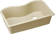 Elkay ELGUS3322RSD0 Granite 33" x 20" x 9.5" Single Bowl Undermount Kitchen Sink, Sand