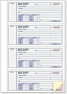 Rediform Money Receipt Book, Hardcover, Three-Part Carbonless, 7 x 2.75, 4 Forms/Sheet, 200 Forms Total