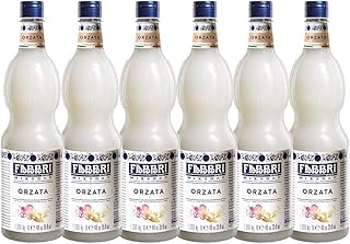 Fabbri Orgeat Flavoring Syrup, 33.8 Ounce (1 Liter), Pack of 6 | VALUE PACK, Made in Italy
