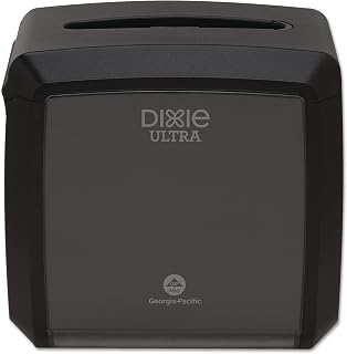 Dixie Ultra Tabletop Interfold Napkin Dispenser by GP PRO (Georgia-Pacific), Black, 54527A, Holds 275 Napkins, 7.600” W x 6.100” D x 7.200” H