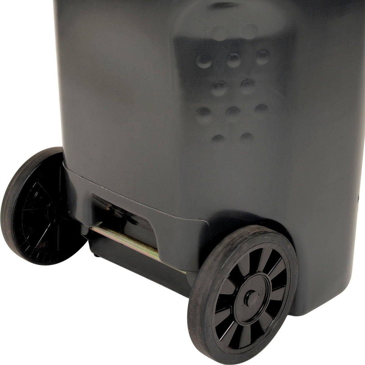 Mobile Heavy Duty Trash Container by OTTO – 26.38 x 25.25 x 42.13 inches, 65.0 gallons, Polyethylene, Gray, Model 237279GY