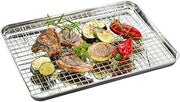 GEFU VARIADO Baking Tray 31.5 cm with Stainless Steel Cooling Rack | Baking, Cooling & Draining in One | Heat Resistant up to 250 °C | Dishwasher Safe