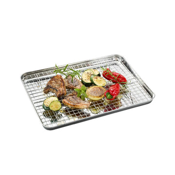 VARIADO Baking Tray 31.5 cm with Stainless Steel Cooling Rack | Baking by GEFU – Model 14765