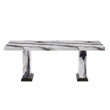 D8212DT Dining Table by Global Furniture USA – Engineered Wood, Black and White, Model AMZ-D8212DT