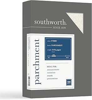Southworth 984C Parchment Specialty Paper Ivory 24 lb. 8 1/2 x 11 500/Box (SOU984C)