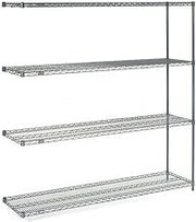 Nexel 5 Tier Wire Shelving Add-On Unit, 60" W x 24" D x 86" H