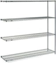 Nexel 5 Tier Wire Shelving Add-On Unit, 60" W x 24" D x 86" H