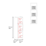 13" Elliott Medicine 38" H Single Door Cabinet by DEPOT E-SHOP – Engineered Wood, White, Model DE-MBW13345
