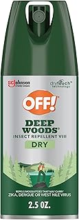 OFF! Deep Woods Travel Size Insect Repellent Aerosol, Dry, Non-Greasy Formula, Bug Spray with Long Lasting Protection from Mosquitoes and Ticks, 2.5 oz