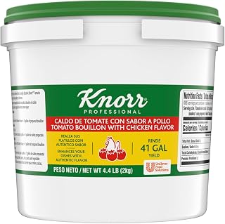 Knorr Professional Caldo de Tomate, Tomato Bouillon with Chicken Flavor Granulated Base, Bouillon as a Base, Marinade, Flavor Enhancer, Shelf Stable Convenience, 0g Trans Fat, 4.4 lbs
