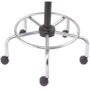 4 Way Adjustable Stool with Chrome Base & Armrests by Global Industrial – 24 inches x 24.5 inches x 9.5 inches, Polyurethane, Black, Model A203TC+19C2ARM