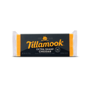 Extra Sharp Cheddar Cheese Block by Tillamook – 8 Ounce (Pack of 1)