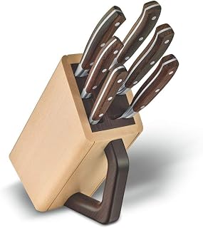 Victorinox Grand Maitre Kitchen 6 Piece Set Wood Cutlery Block