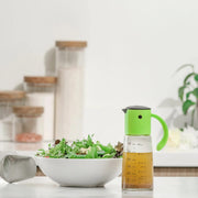 Oil & Vinegar No-Drip Dispenser Green 300ml by Cuisipro – 10.1 Ounces, 300 milliliters, Glass, Green, Model 74783204