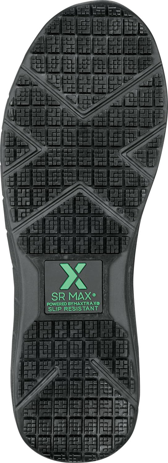 Men's Black Kinston MaxTrax Steel Toe SRO Slip-On Oxford (10.5 M) by SR Max – 10.5, Black, Model SRM4100