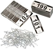 Locker Number Plate Kit by Global Industrial – Aluminum, White, Model 652717