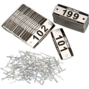 Locker Number Plate Kit by Global Industrial – Aluminum, White, Model 652717