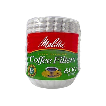 Coffee Filters by Melitta – 8-12 Cups, Paper, White, Pack of 600, Model MR4PZFG