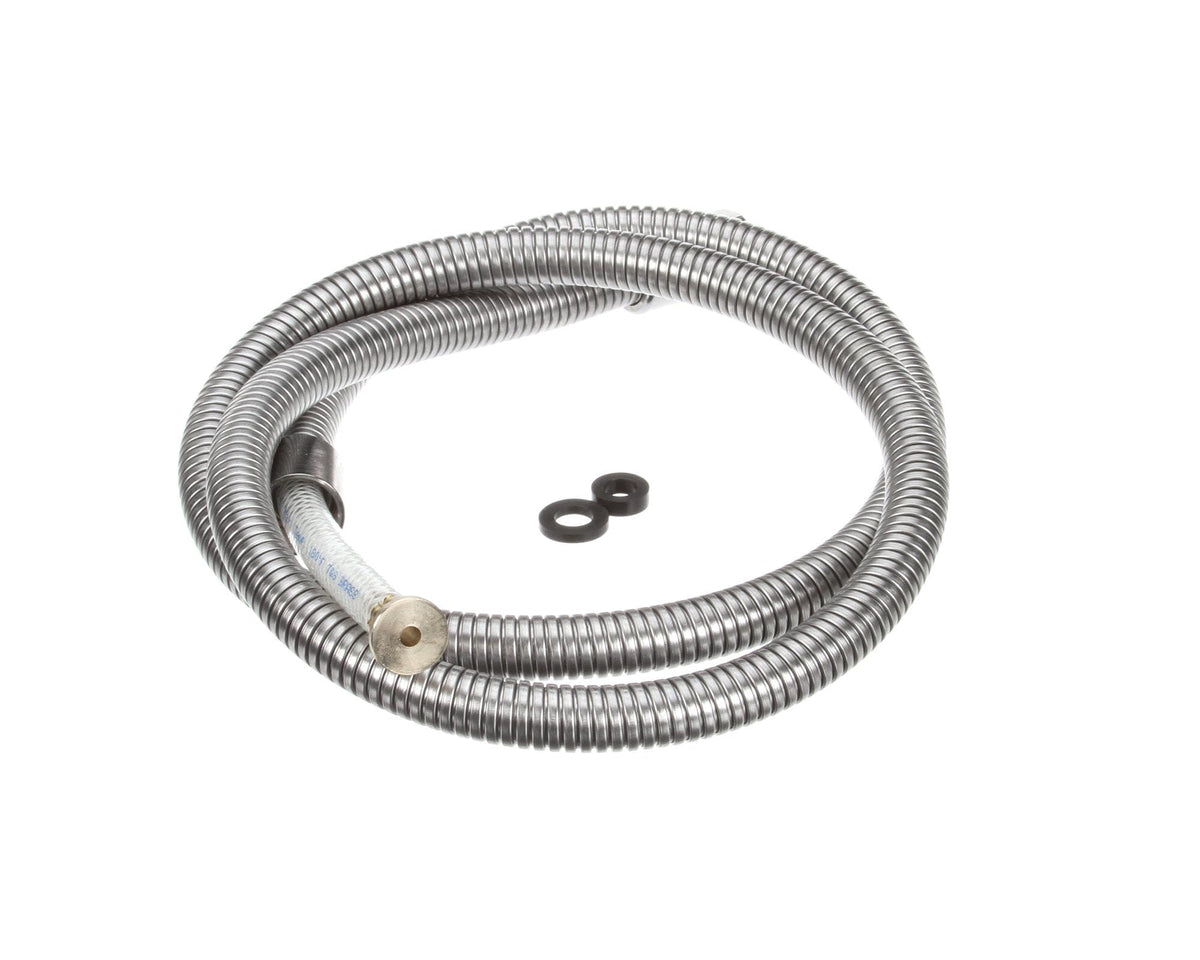 68-Inch Flexible Stainless Steel Hose by T&S Brass – not_applicable, 1.0 load, Polished chrome plated brass end fittings and stainless steel hose, Model B-0068-H2A