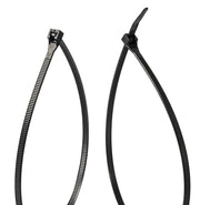 nVent 14 in. Double Lock Cable Ties by Gardner Bender – 100 Pack, Nylon, Uv Black, Model 46-315UVB
