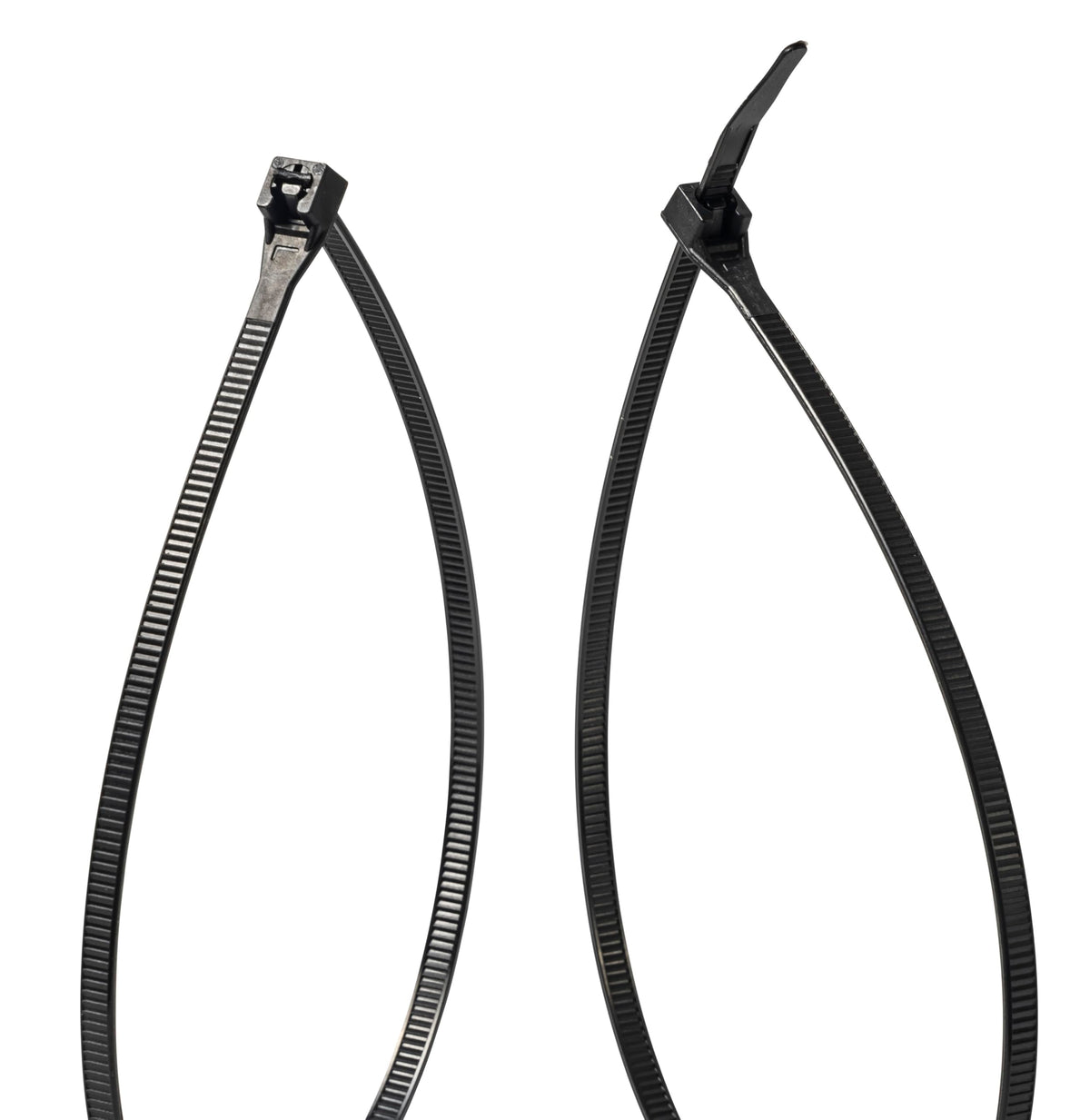 nVent 14 in. Double Lock Cable Ties by Gardner Bender – 100 Pack, Nylon, Uv Black, Model 46-315UVB