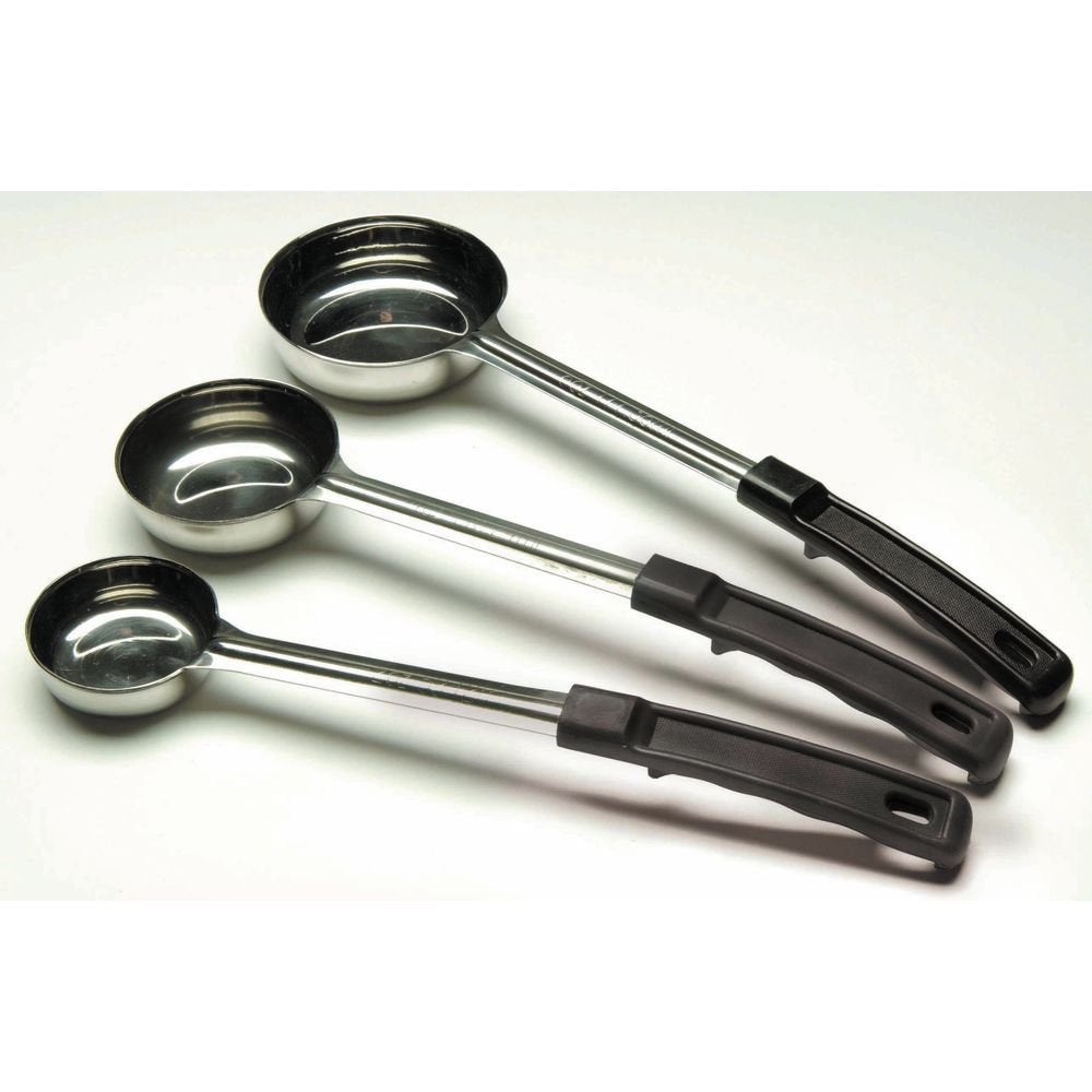 2 oz Portion Control Server Stainless Steel Solid with Black Plastic Handle by HUBERT – Stainless Steel, Black, Model DS-37459B
