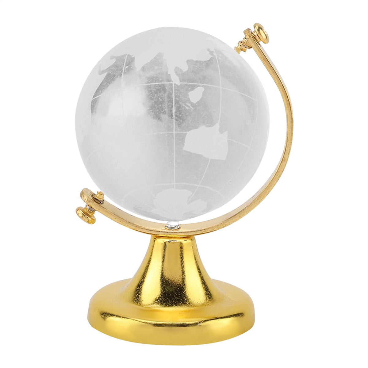 Round Crystal Glass Globe World Map Sphere Decor by Xixian – Gold, Model Xixianxrncwz8j7b-01