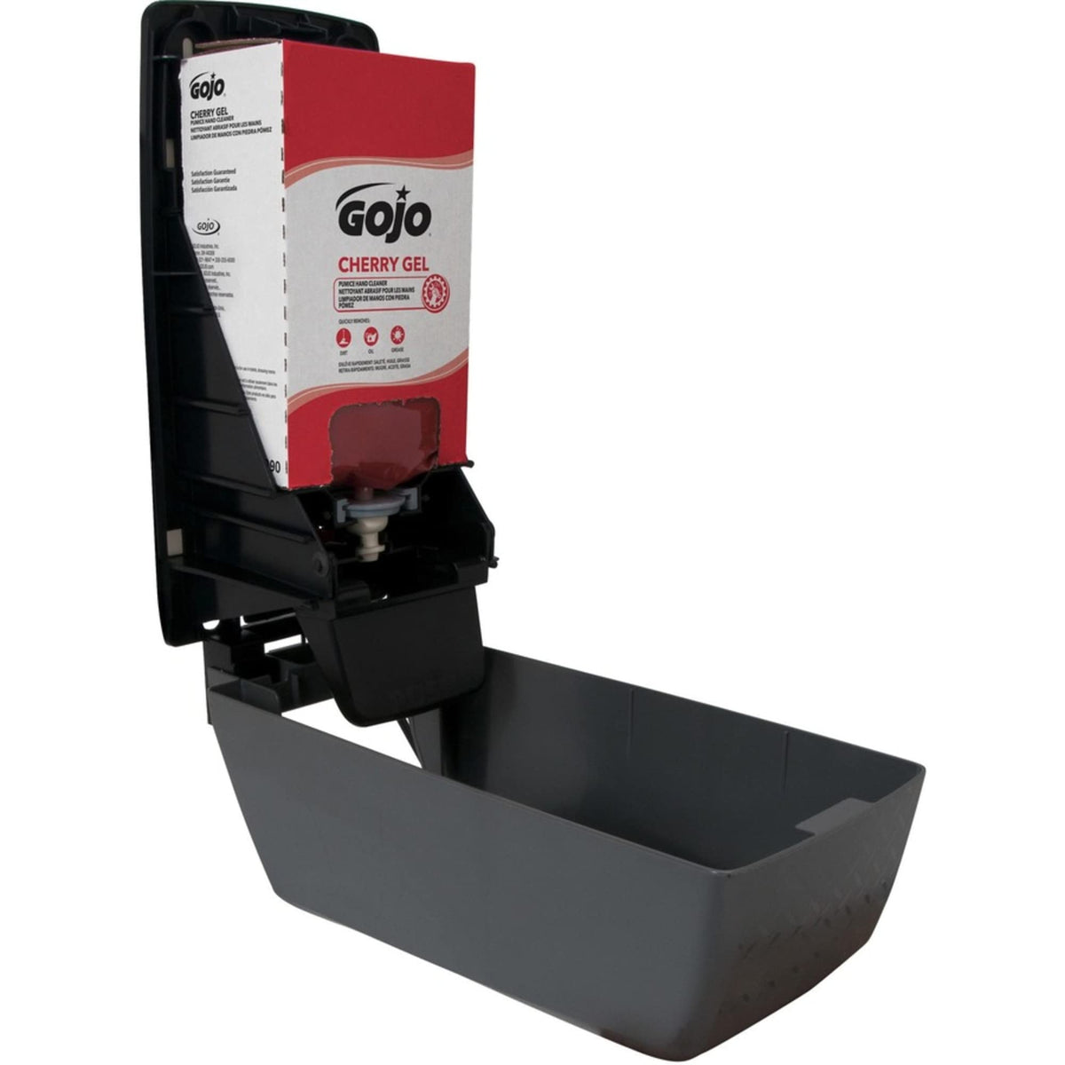 PRO TDX Manual Hand Soap Dispenser by GOJO – Large, Durable ABS Plastic with rugged polycarbonate view windows (both recycling code number 7)., Gray, Model 7200-01