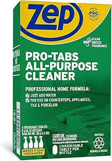 Zep PRO-TABS All Purpose Cleaner Dissolvable Tablets - 4 Tablets - ZUAPCTAB Just Add Water Environmentally Friendly
