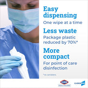 Bleach Germicidal Wipes by Clorox – 12" x 12, Pack of 110, Model COX30358