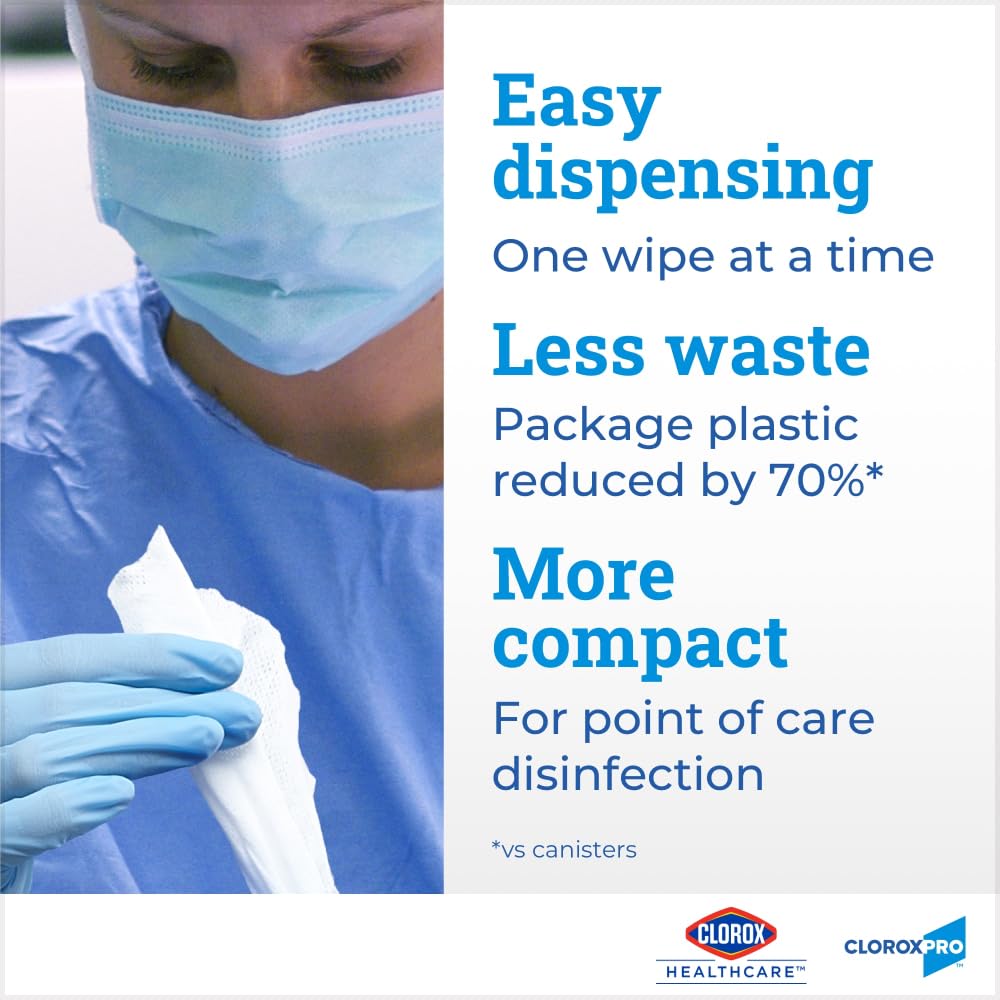 Bleach Germicidal Wipes by Clorox – 12" x 12, Pack of 110, Model COX30358