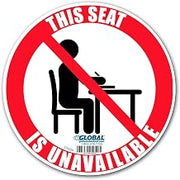 Global Industrial 6" Round Seat Unavailable Adhesive Sign