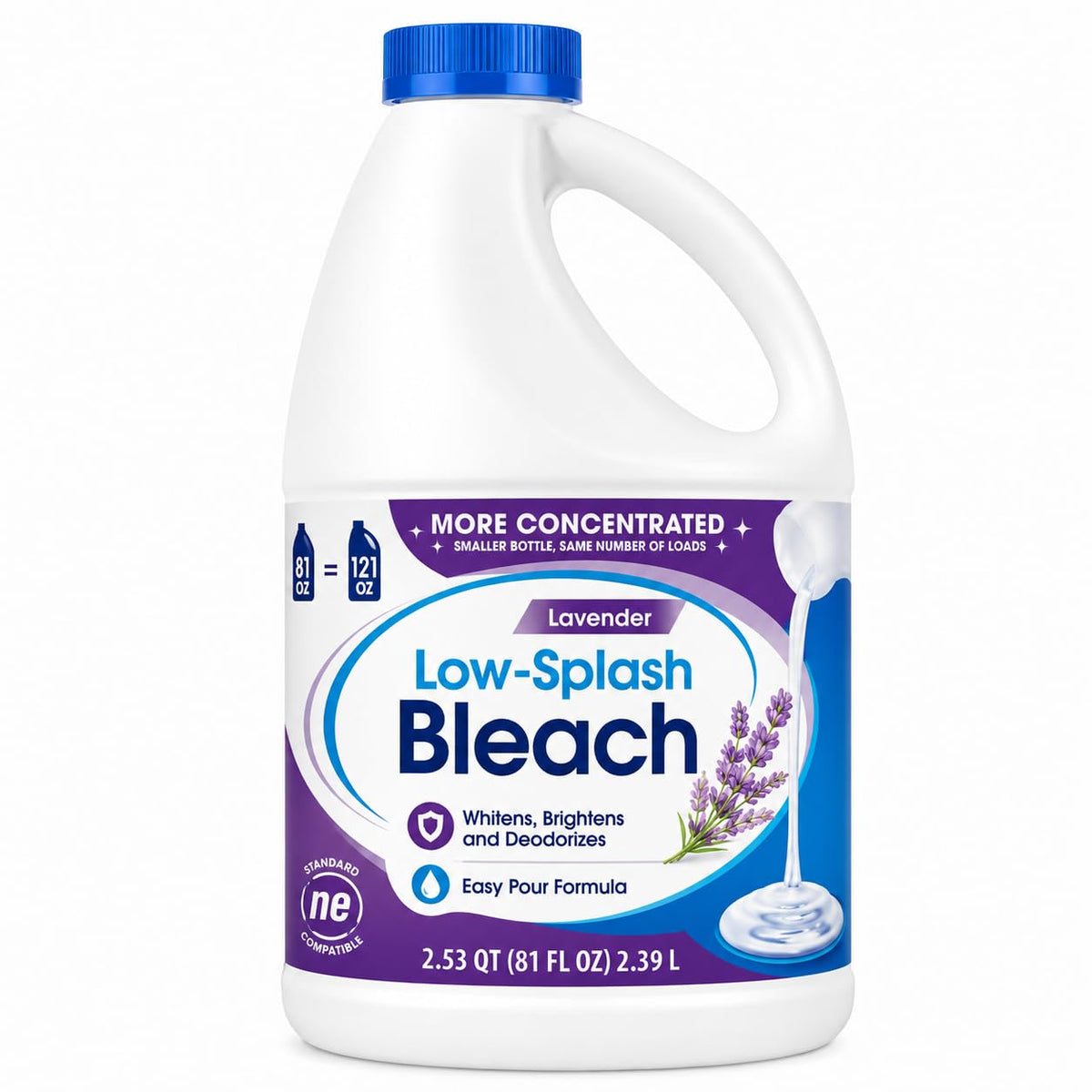 Low Splash Bleach by Generic – 81 Fl Oz (Pack of 1), Model RHLV-81-LV