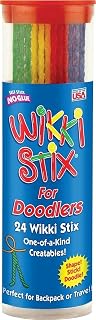Wikki Stix Doodler Travel Toy for Kids – 24 Reusable Wax Sticks for Sensory Play, Screen-Free Airplane & Road Trip Activity, Mess-Free Fidget Craft for Ages 3+ Made in USA