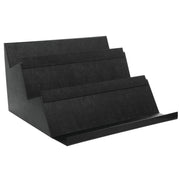 Deli Riser 3-Step Black ABS Display Riser 23 7/8" L x 22 1/3" W x 13 1/8" H by HUBERT – Plastic, Black, Model RSR-MC-3STP