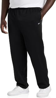 Reebok Big and Tall Performance Athletic-Fit Fleece Pants Black