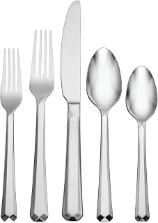 Oneida Chroma 65 Piece Fine Flatware Set, Service for 12, 18/10 Stainless Steel, Silverware Set, Dishwasher Safe