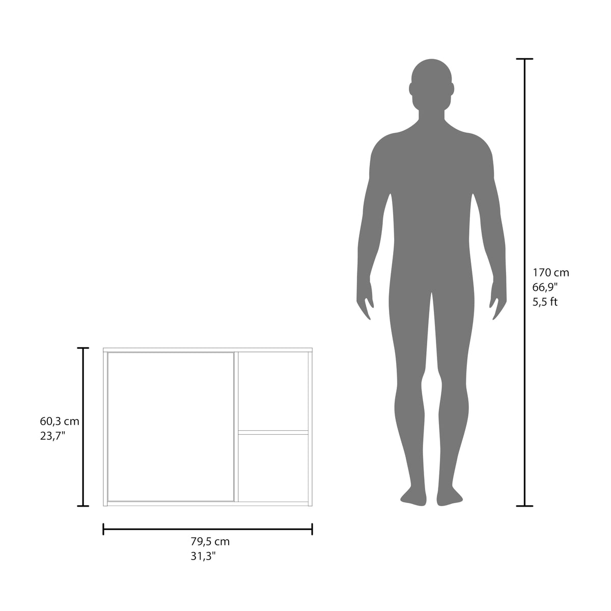 31" Nome Medicine Cabinet with Interior Storage Compartments by DEPOT E-SHOP – Engineered Wood, White, Model DE-GLB11581