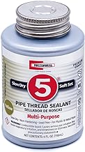 Rectorseal No. 5 25631 Pipe Thread Sealant, Lubricates & Protects Threads, Soft Setting, Slow Drying, & Permits Easy Breakout, Lead Free & Contains No Other Metals, 4 oz
