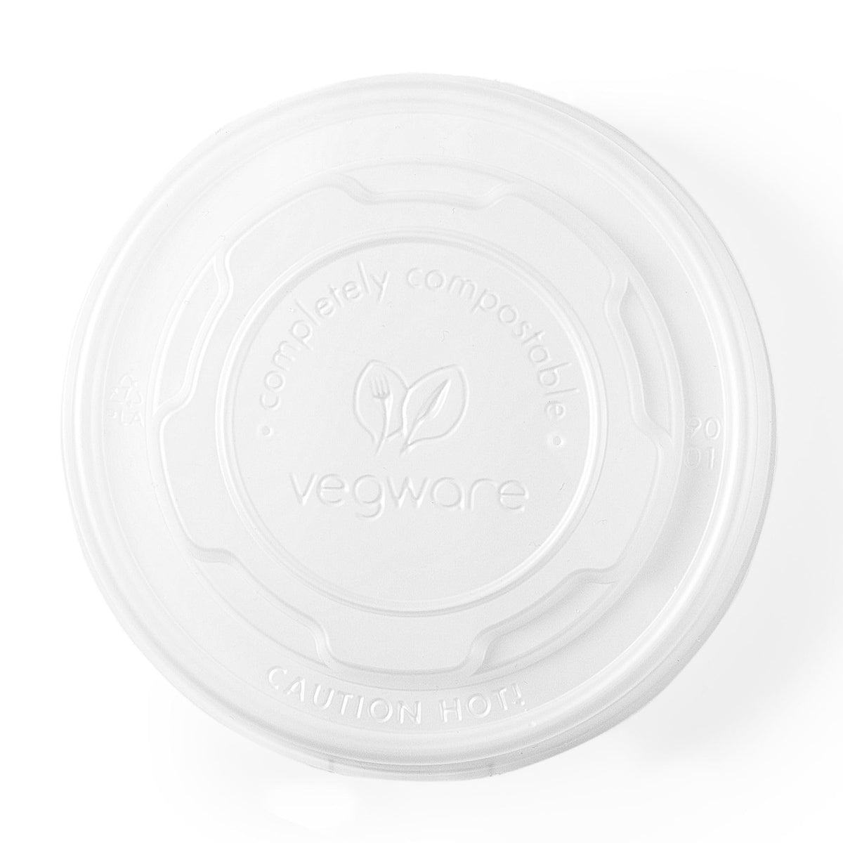 Vegware 6-10oz / White / Flat Lids Container Lids