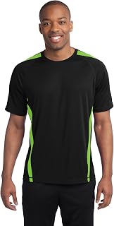 SPORT-TEK Men's Tall Colorblock PosiCharge Competitor 2XLT Black/Lime Shock