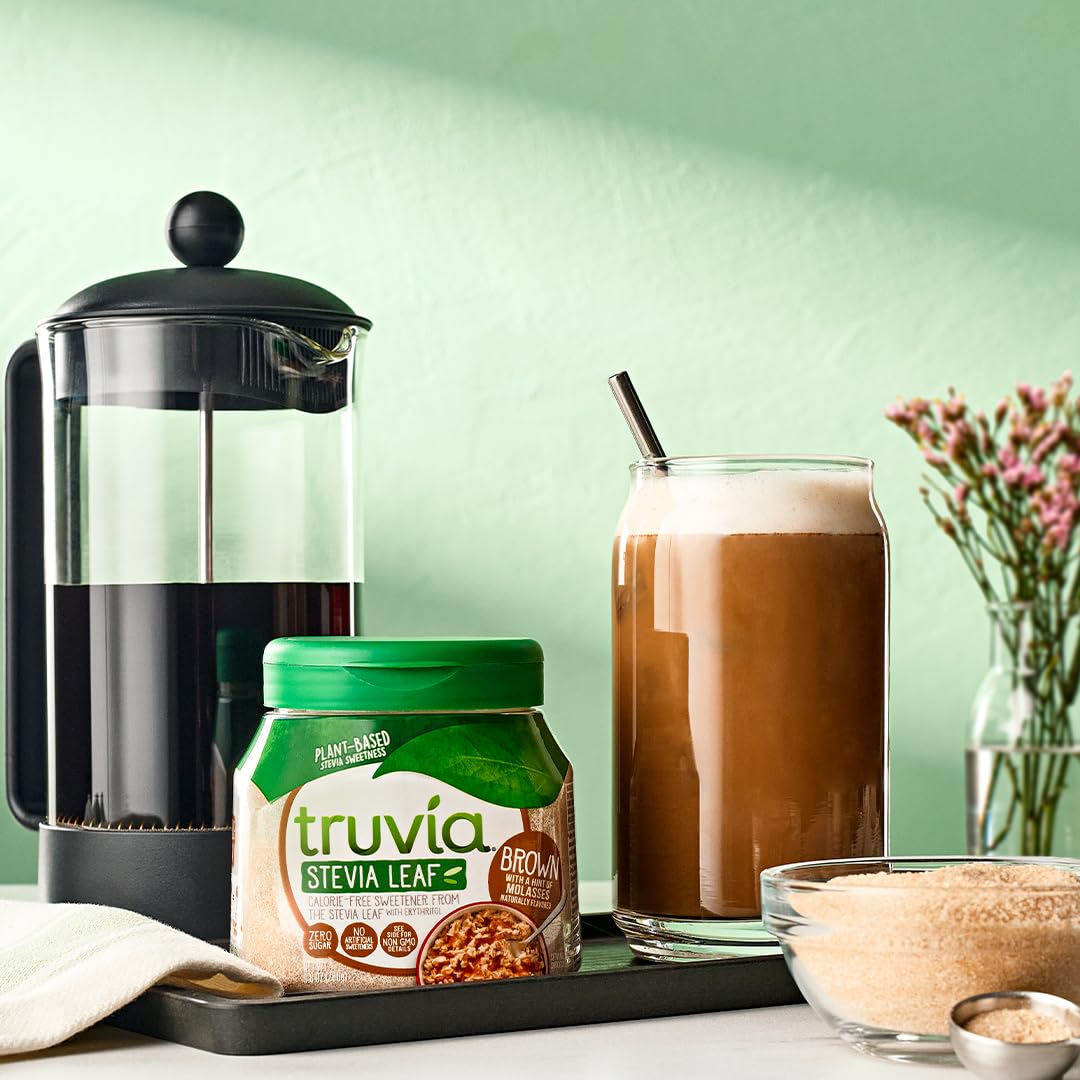 Calorie-Free Brown Spoonable Sweetener from the Stevia Leaf (9.8 oz Jar) (Pack of 2) by Truvia – 9.8 Ounce (Pack of 2), Pack of 2, Model 55A257