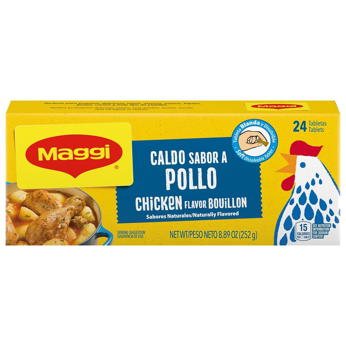 Soft Dissolvable Chicken Bouillon, 8.89 Ounce by Maggi – Commercial Grade