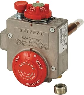 Robertshaw 110-206 Water Heater Thermostat Gas Valve, Natural Gas Control Valve, 1/2 Inch Connections, 45000 BTU