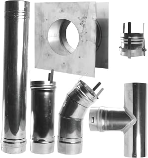 Mr. Heater 4 inch Stainless Steel Horizontal Vent Kit for Big Maxx MHU50 and MHU80 Unit Heaters, One Size, Metal