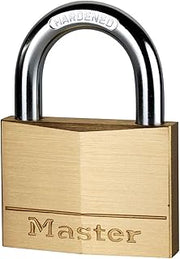 Padlock, Solid Brass Body Padlock, High Security Lock, Best Used for Storage Units, Sheds, Garages, Trailers and More by Master Lock – 70mm 6-Pin, Brass, Model 170EURD