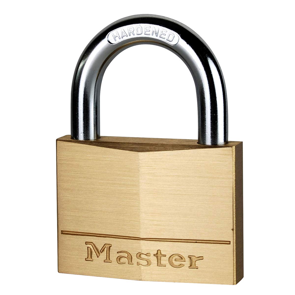 Padlock, Solid Brass Body Padlock, High Security Lock, Best Used for Storage Units, Sheds, Garages, Trailers and More by Master Lock – 70mm 6-Pin, Brass, Model 170EURD